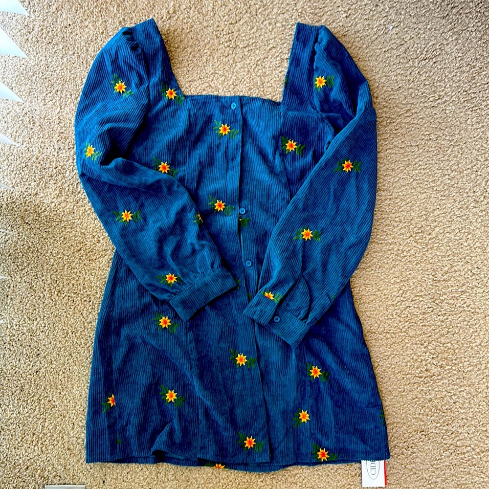 Cute summer codroy dress with sunflowers from Cider